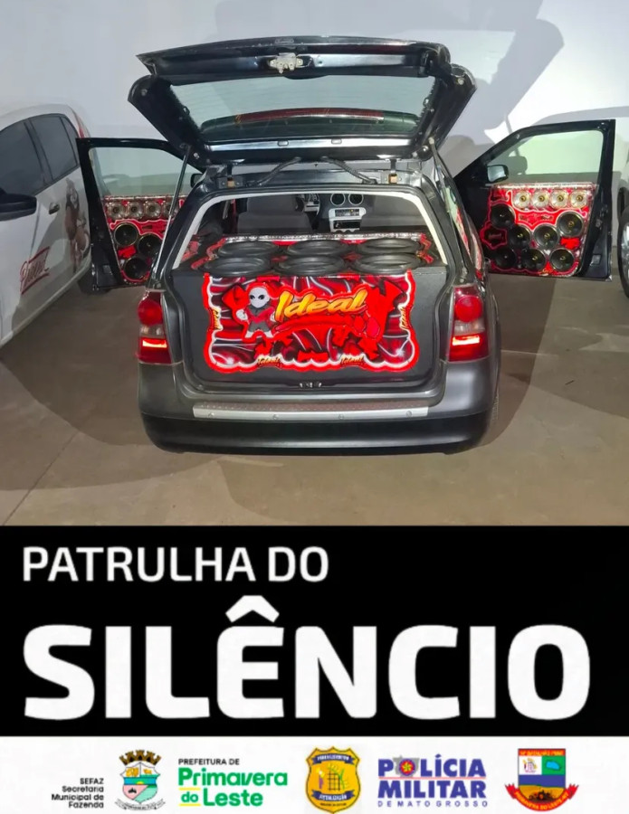 Patrulha do Silêncio apreende veículo com som automotivo em Primavera do Leste