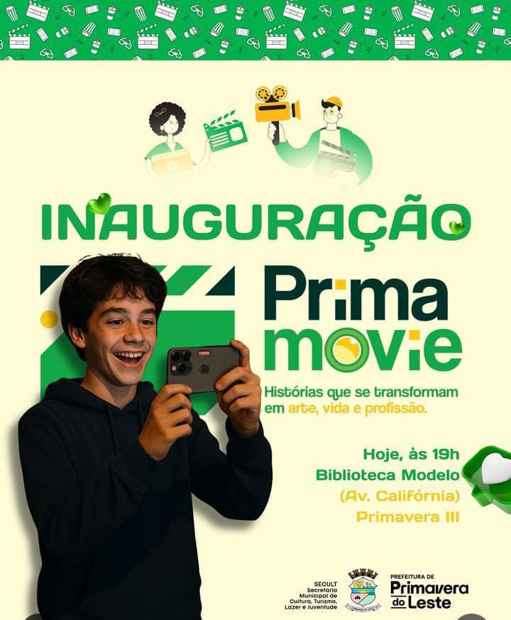 Projeto PrimaMovie é lançado em Primavera do Leste e promete revelar talentos do audiovisual entre os jovens da cidade