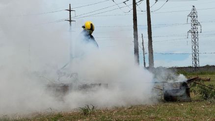 Corpo de Bombeiros e Energisa realizam teste de sensor que detecta incêndios
