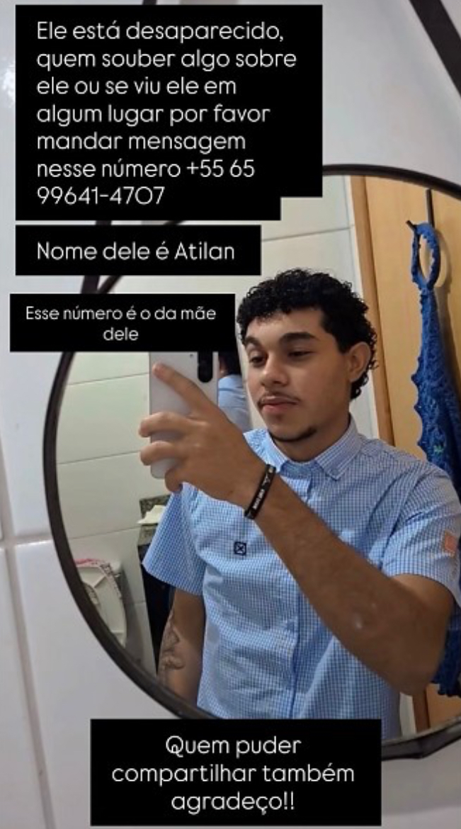 Família vive momentos de angústia após desaparecimento de jovem em Primavera do Leste