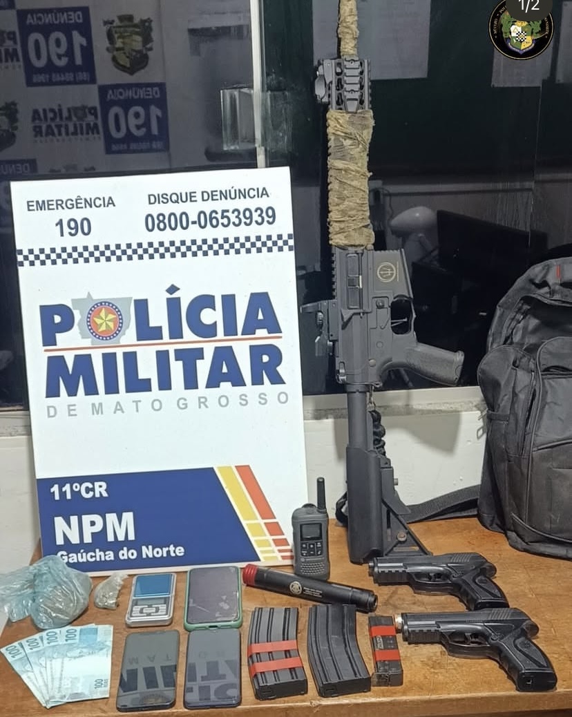 Polícia apreende drogas, dinheiro e réplicas de armas durante ação na Avenida São Paulo