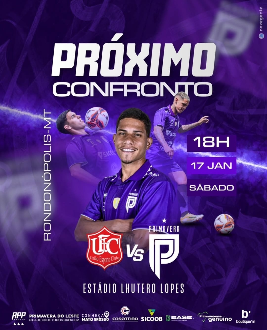 Primavera Atlético Clube enfrenta o União de Rondonópolis neste sábado pelo Campeonato Mato-grossense 2026