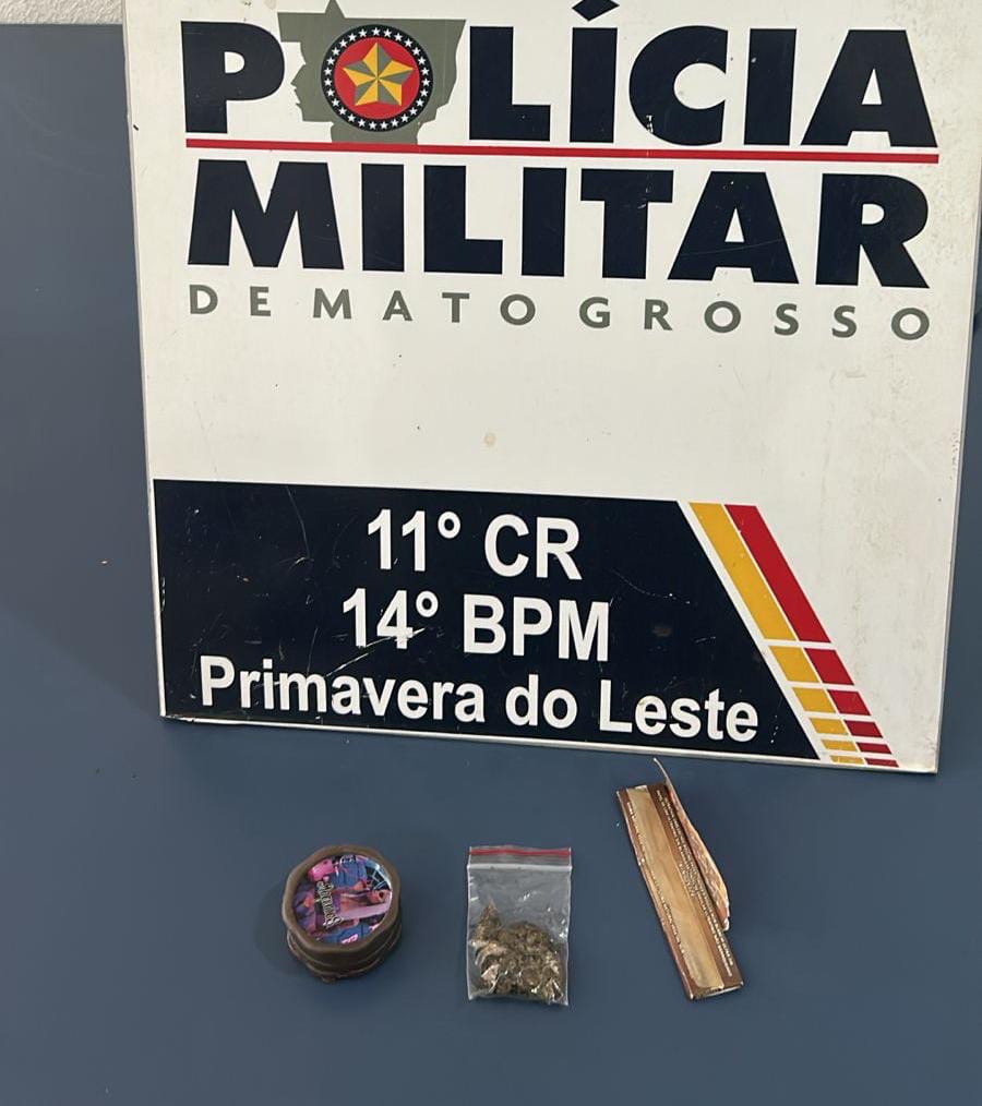 Após patrulhamento Jovem é flagrado com drogas em Primavera do Leste 