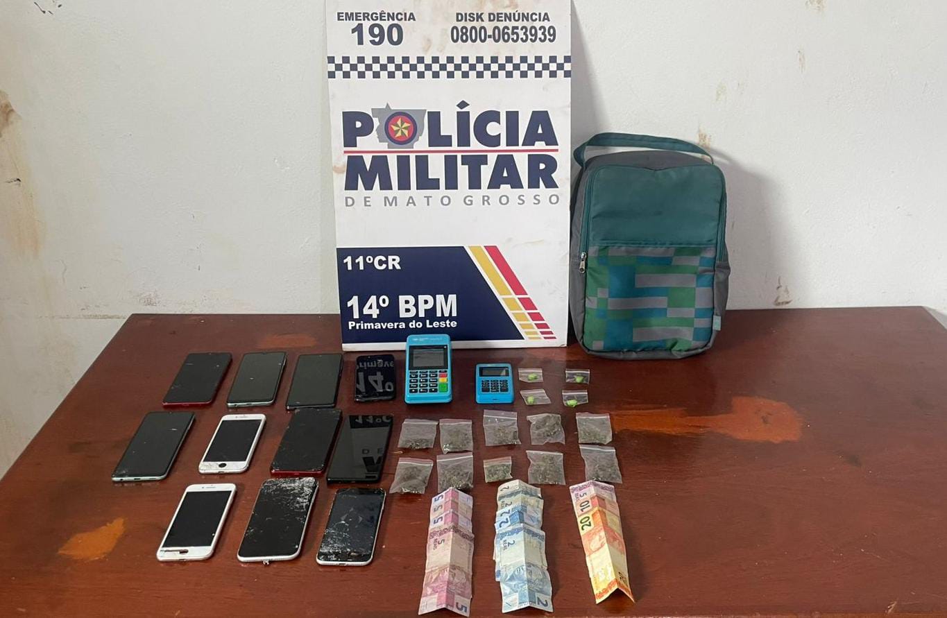 Jovem é preso em Primavera do Leste com Ecstasy Maconha e Dinheiro após denúncia 