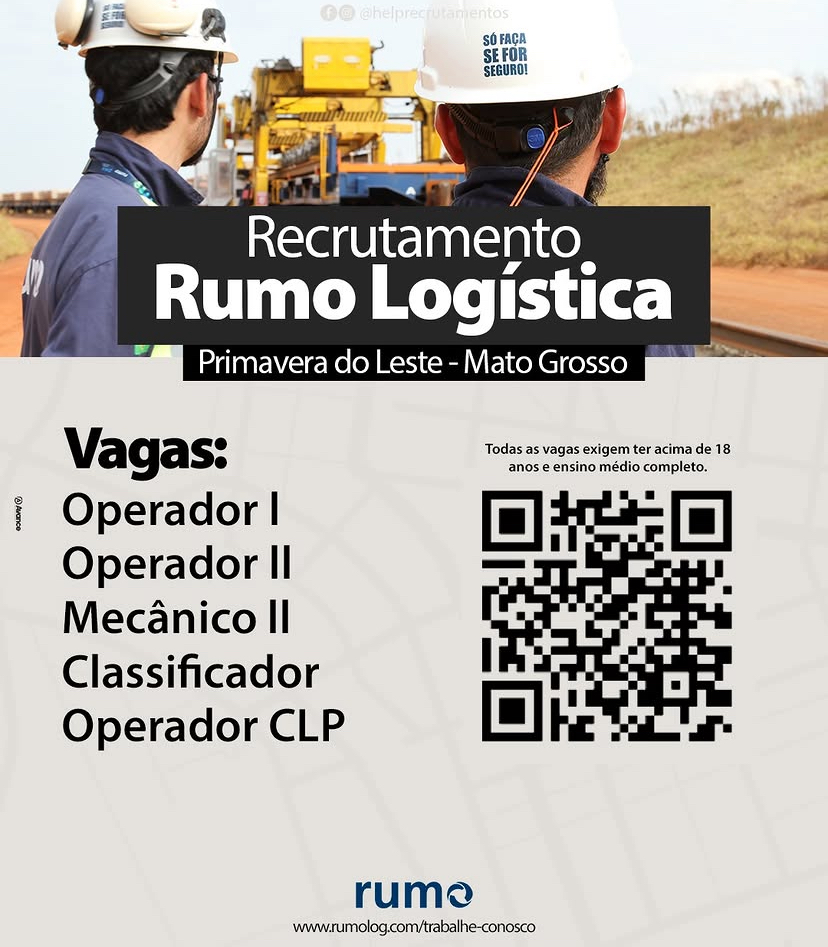Imagem JPG, Rumo promove mutirão de empregos e abre mais de 90 vagas para terminal ferroviário na BR-070